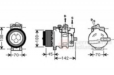 VAN WEZEL 3000k430 -  Компрессор, кондиционер